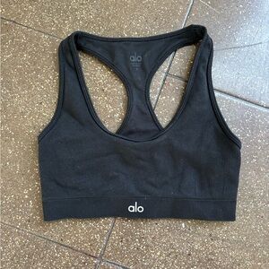 ALO Yoga Black Racerback Sports Bra